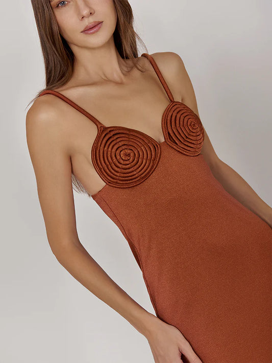 COCO COFFEE CARAMEL DRESS