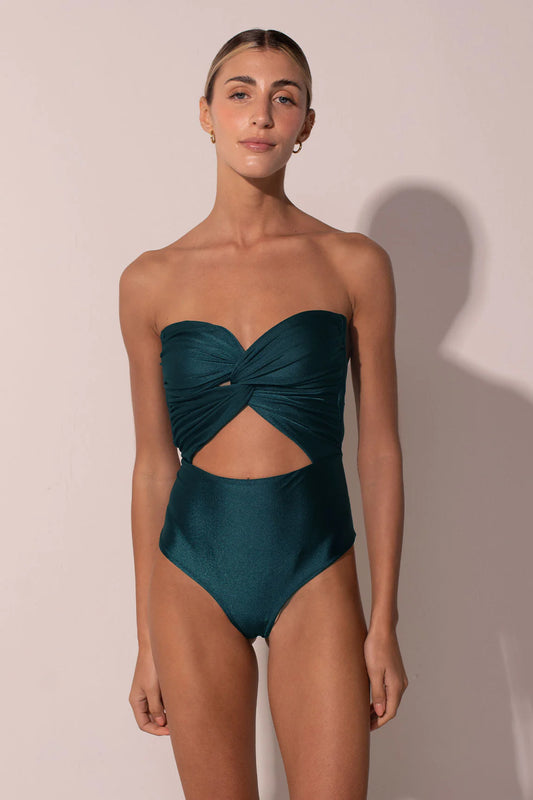 THE EMERALD DRAPED ONE PIECE