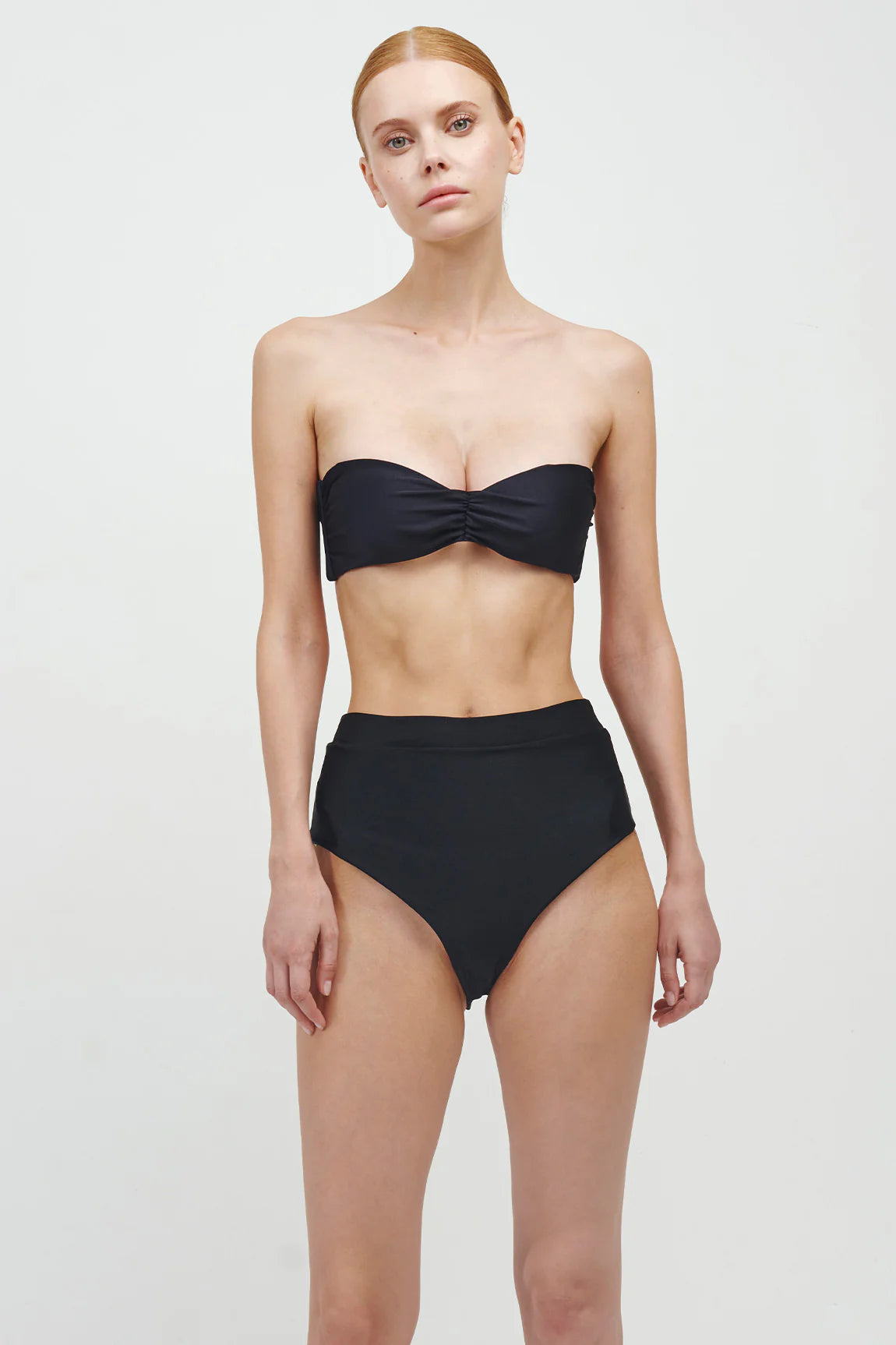 THE MINI DRAPED BIKINI BLACK