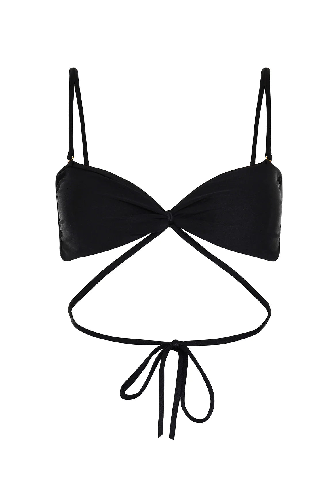 THE MINI DRAPED BIKINI BLACK