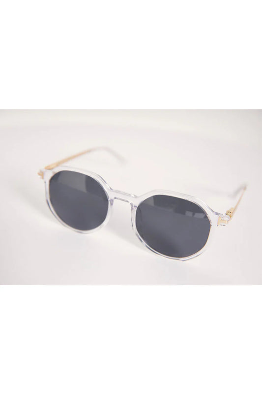 CLEAR ROUND SUNGLASSES