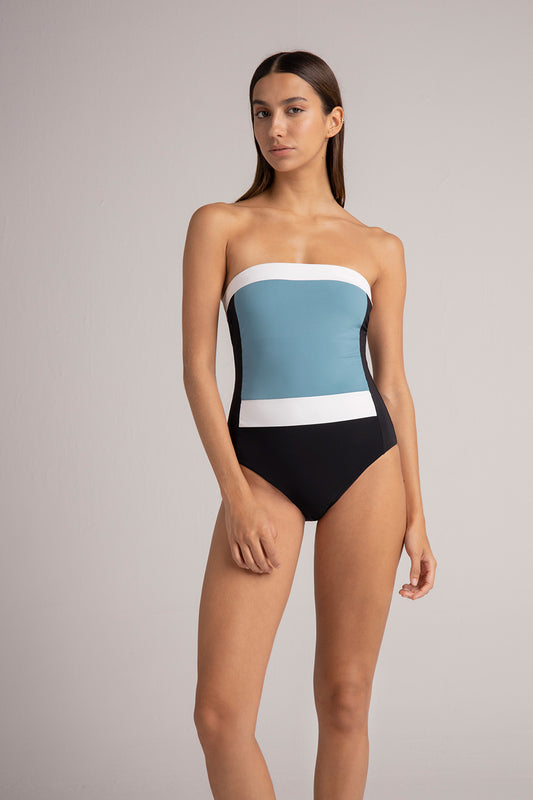 TRICOLOR BLUE ONE PIECE