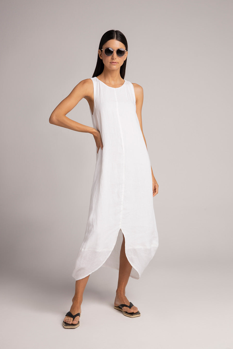 LINEN WHITE DRESS