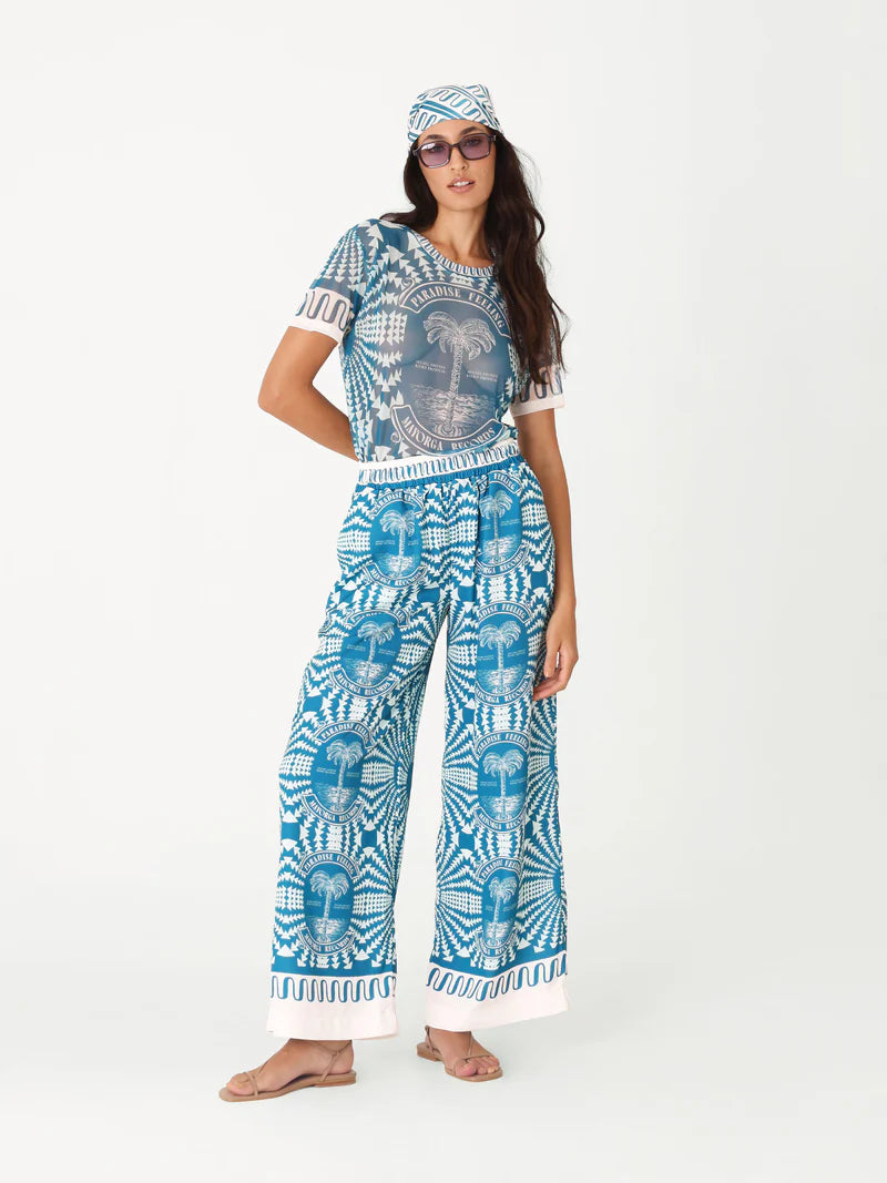 PARADISE FEELING TURQUOISE PANTS