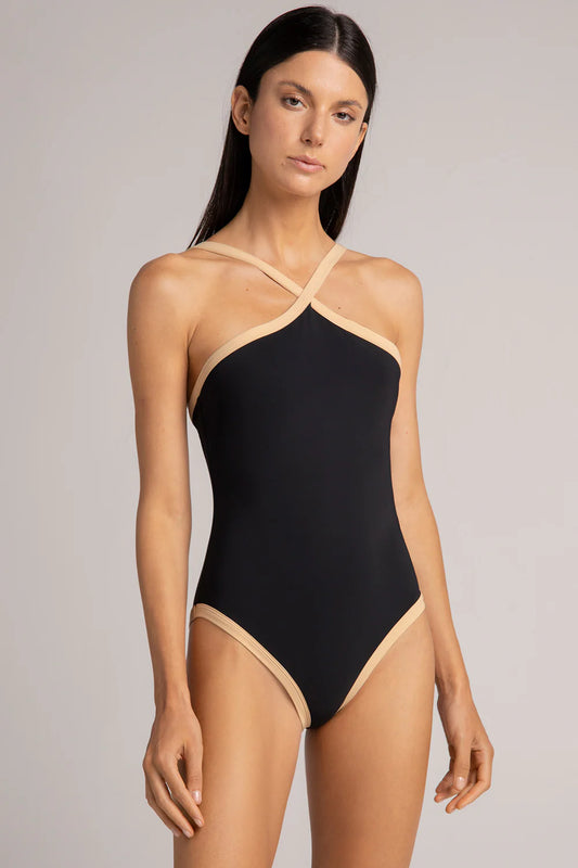 HALTER BLACK ONE PIECE